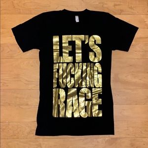 Let’s Rage tee, XS American apparel men’s Tee